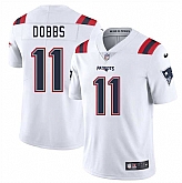 Men & Women & Youth New England Patriots #11 Joshua Dobbs White 2025 Vapor Limited Stitched Jersey,baseball caps,new era cap wholesale,wholesale hats
